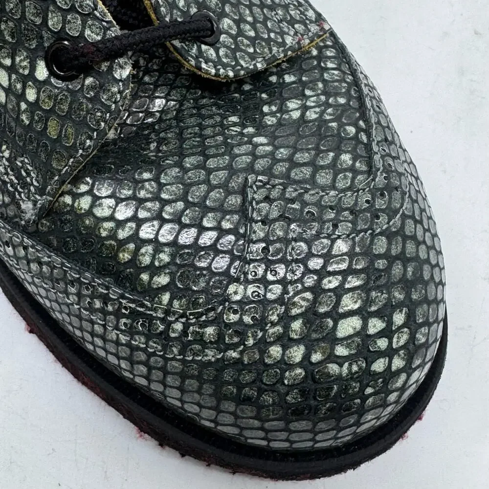 Vintage Chunky Snakeskin Combat boots - Picture 8 of 8